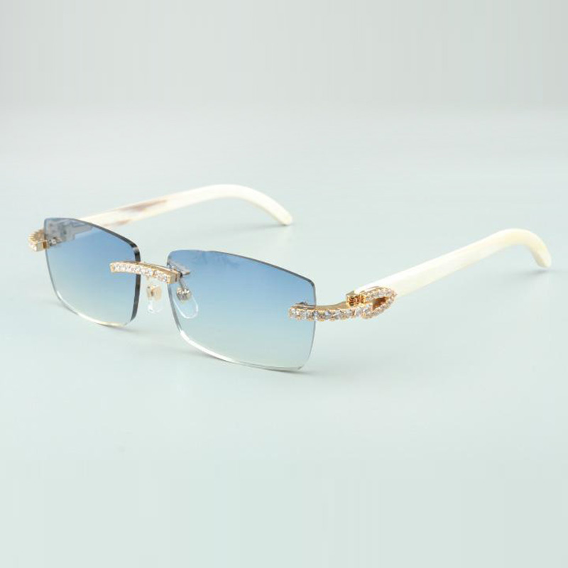 endless diamond buffs sunglasses 3524012 with natural white horns legs and 56 mm lens