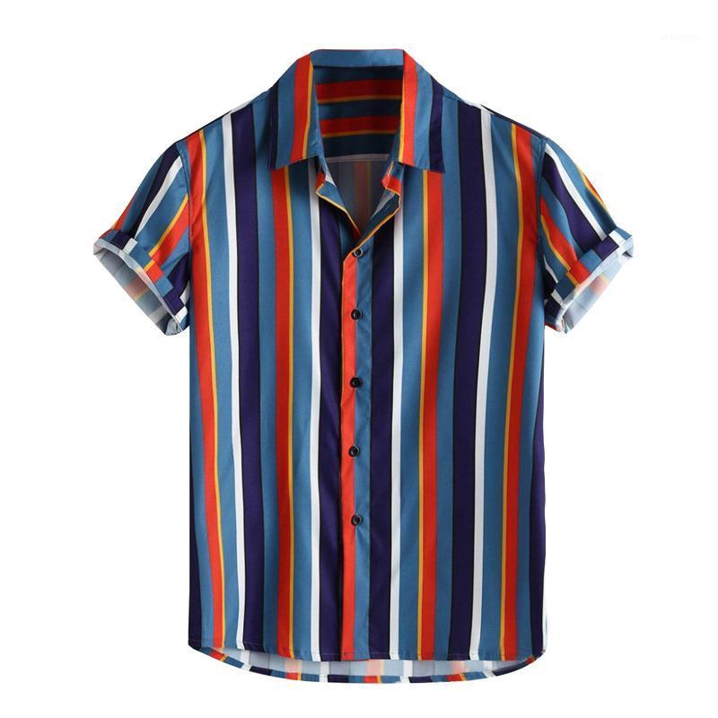 Shirts For Men Fashion 2022 Men's Shirt Beach Style Rainbow Vertical Striped Button Short Sleeve Tops Male Casual, Multicolor
Shirts For Men Fashion 2022 Men's Shirt Beach Style Rainbow Vertical Striped Button Short Sleeve Tops Male Casual, Multicolor