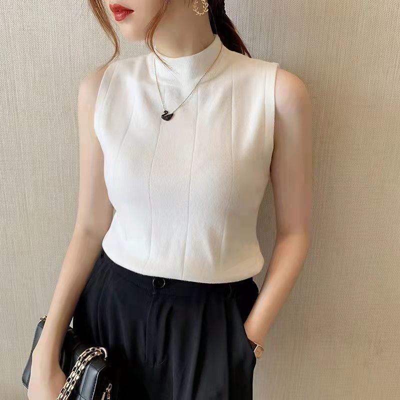 Women' Blouses & Shirts Blouse Women Blusas Mujer De Moda 2022 Verano Sleeveless Knitted Shirt Tops Turtleneck KnitwearWomen, Black
Women' Blouses & Shirts Blouse Women Blusas Mujer De Moda 2022 Verano Sleeveless Knitted Shirt Tops Turtleneck KnitwearWomen, Black