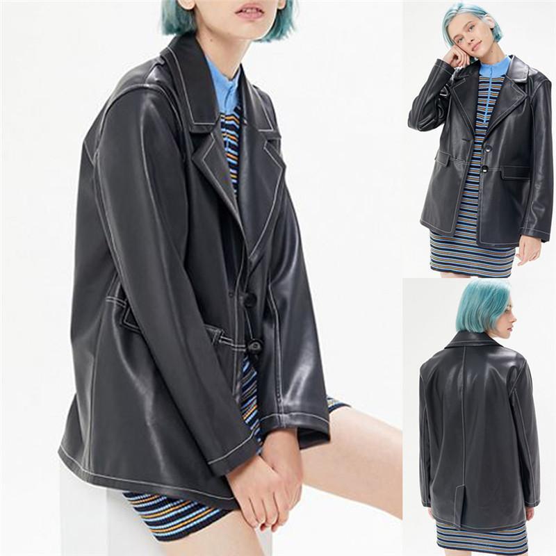 Women' Jackets Hirigin Womens Autumn Vintage Casual Leather Bomber Fashion Female Motorcycle Bike Lapel Short Coats Ladies, As pic
Women' Jackets Hirigin Womens Autumn Vintage Casual Leather Bomber Fashion Female Motorcycle Bike Lapel Short Coats Ladies, As pic