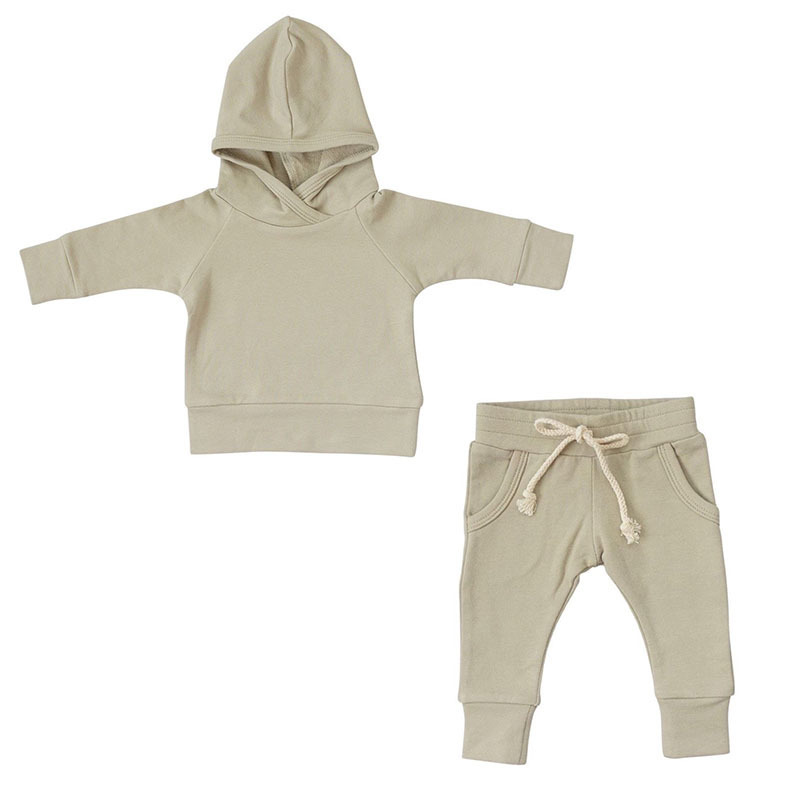 Kids Cotton Kintting Clothing Sets Baby Boys Girls Spring Autumn Loose Tracksuit Hoodie+Pants 2PCS Sets Clothes Outfits 220509