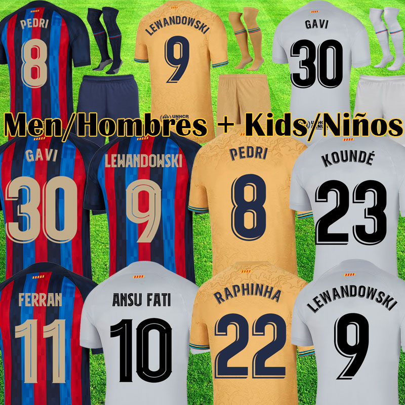 22 23 PEDRI LEWANDOWSKI soccer jersey GAVI camiseta de futbol FERRAN 2022 2023 FC ANSU FATI RAPHINHA barcelona DEST football shirt men barca kit kids equipments, Cl third
22 23 PEDRI LEWANDOWSKI soccer jersey GAVI camiseta de futbol FERRAN 2022 2023 FC ANSU FATI RAPHINHA barcelona DEST football shirt men barca kit kids equipments, Cl third