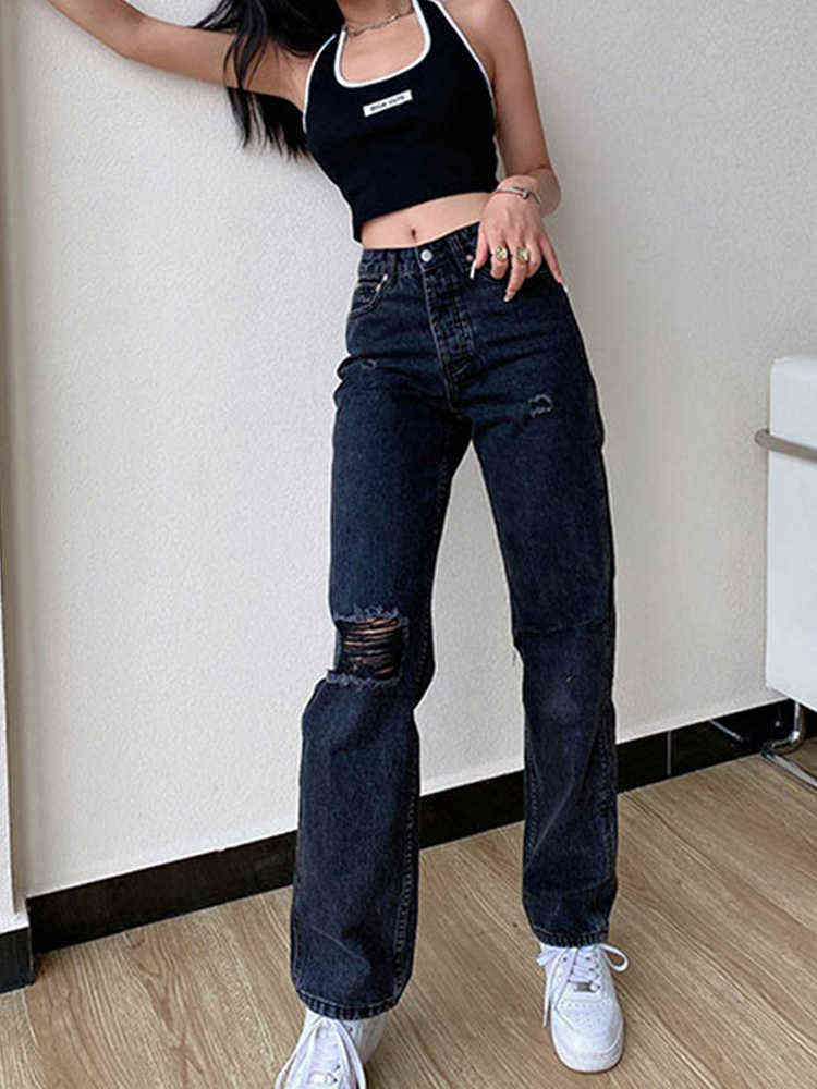New Fashion Women' Jeans Casual Wide Leg Washed Straight Ripped Mid Rise Black Denim Jeans Women T220728, 01
New Fashion Women' Jeans Casual Wide Leg Washed Straight Ripped Mid Rise Black Denim Jeans Women T220728, 01