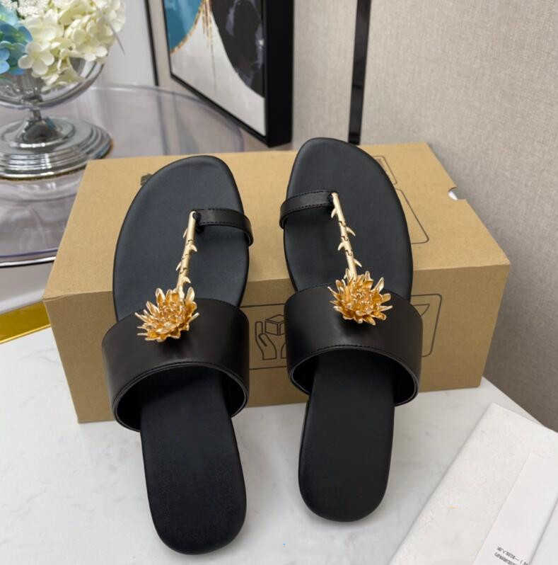 Rhinestone sandals female fairy style flaower summer holiday flip flops vacation women flat