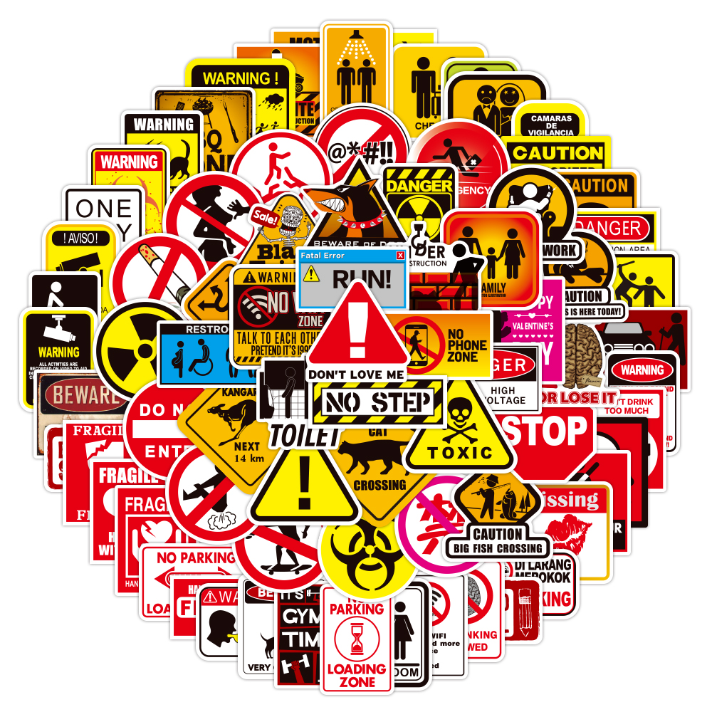100PCS Lot Warning Sign Graffiti Stickers Aesthetics For Water Bottle Diy Laptop Baby Scrapbooking Diy Luggage Phone Pencil Case Notebook Decals, Cartoon
100PCS Lot Warning Sign Graffiti Stickers Aesthetics For Water Bottle Diy Laptop Baby Scrapbooking Diy Luggage Phone Pencil Case Notebook Decals, Cartoon