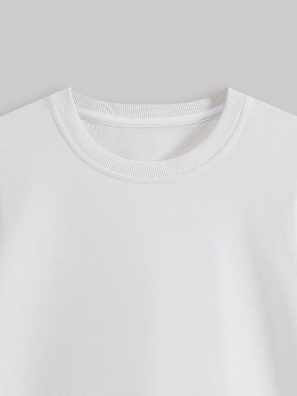 Toddler Boys Solid Round Neck Sweatshirt SHE