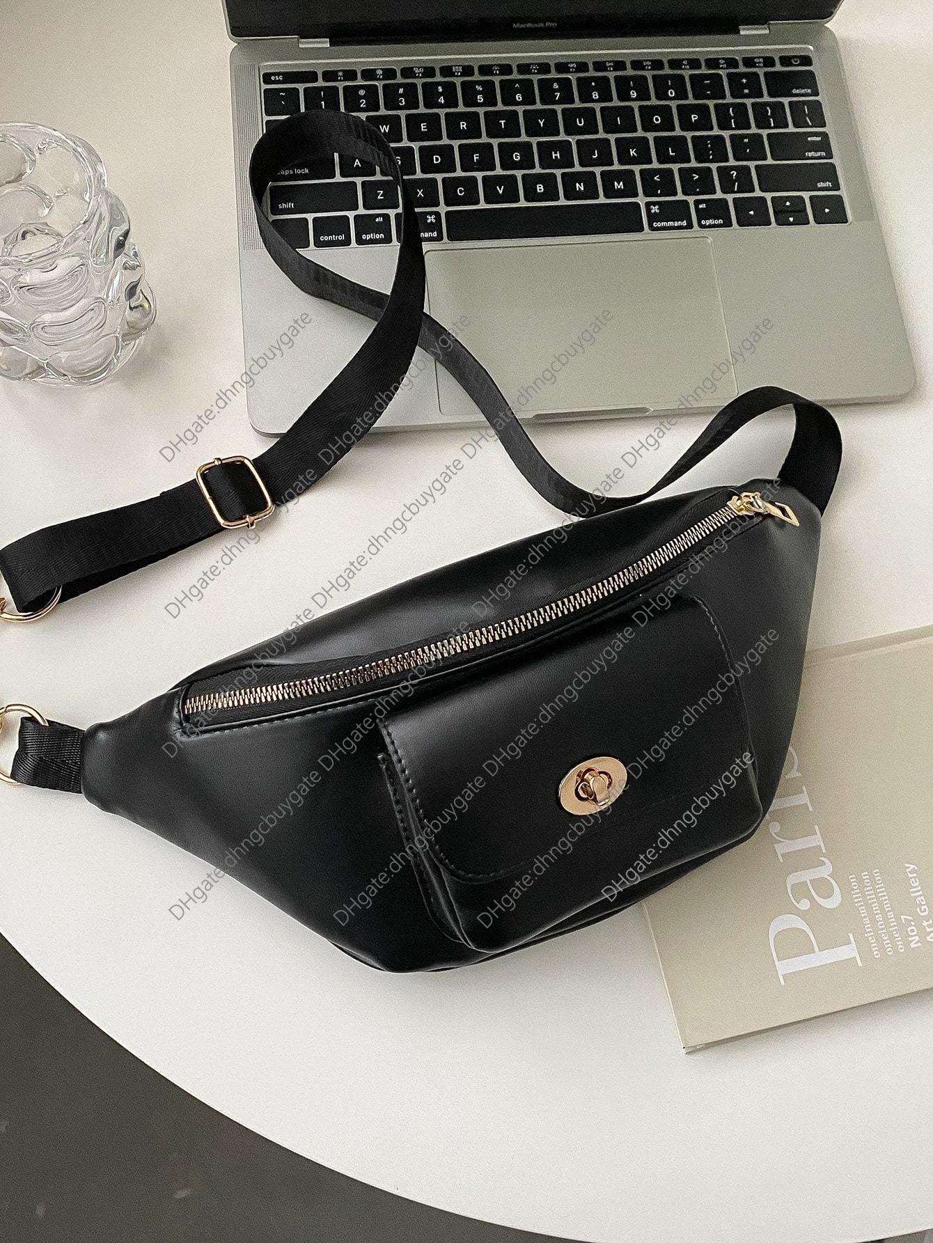 Bag Twist Designer Lock Fanny Pack Handbag Leather Luxury Brand Fashion Wallet crossbody bag Handbag Leather, Black
Bag Twist Designer Lock Fanny Pack Handbag Leather Luxury Brand Fashion Wallet crossbody bag Handbag Leather, Black