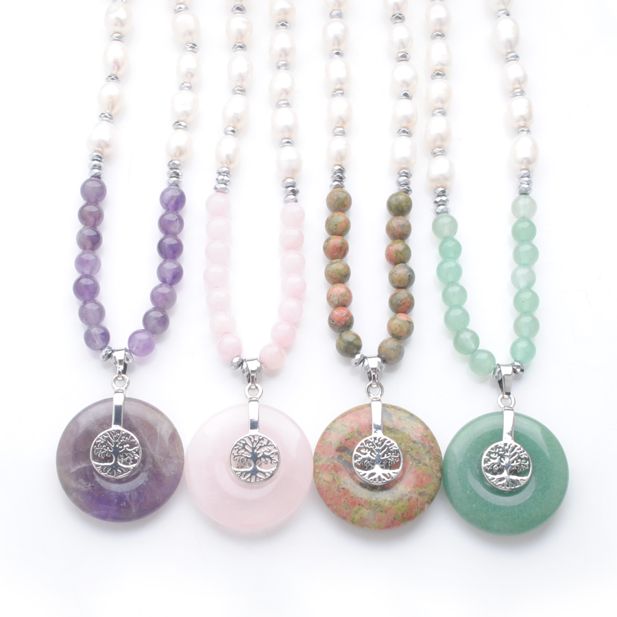 Oval Natural Gemstone Pendants Pearl Necklace For Women Elegant Fashion Jewelry Gift Tree of Life Stone Round Peace Buckle Crystal DBF316
Oval Natural Gemstone Pendants Pearl Necklace For Women Elegant Fashion Jewelry Gift Tree of Life Stone Round Peace Buckle Crystal DBF316