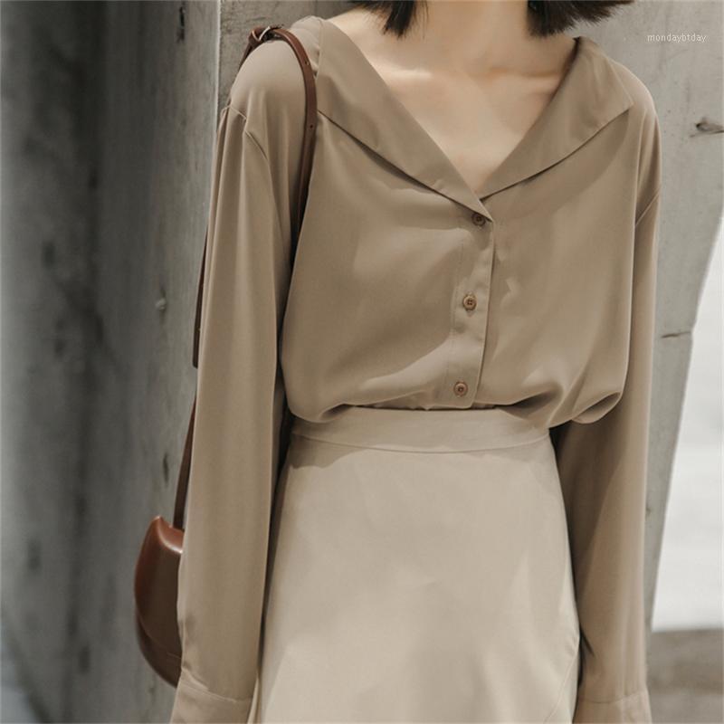 Women's Blouses & Shirts Alien Kitty Chic Chiffon Minimalist Fashion Office Lady Tops Autumn 2022 Elegant Loose Vintage Femme All-Match, Brown
Women's Blouses & Shirts Alien Kitty Chic Chiffon Minimalist Fashion Office Lady Tops Autumn 2022 Elegant Loose Vintage Femme All-Match, Brown