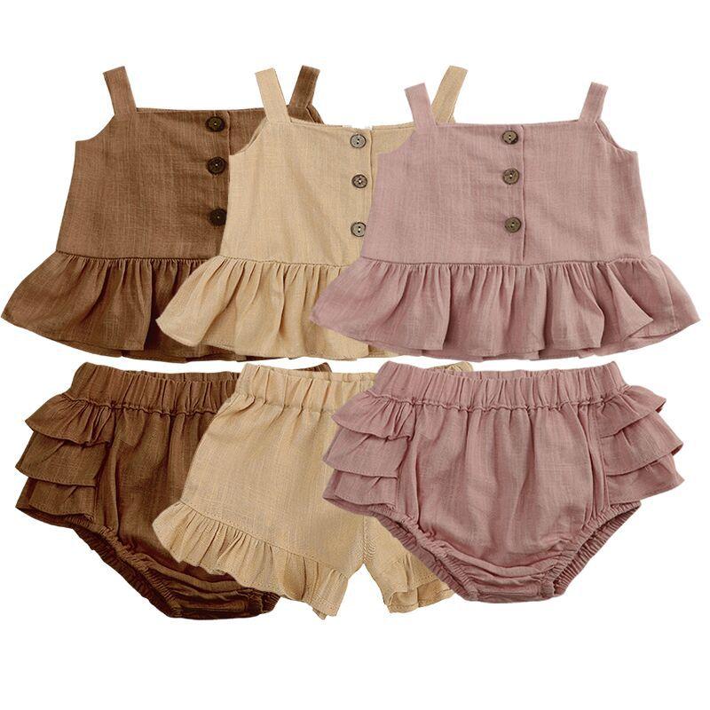 Clothing Sets Cotton Baby Girl Suit Summer Suspender Top Four Corner Ruffle Shorts Girls Two Piece SuitClothing ClothingClothing, Picture 8
Clothing Sets Cotton Baby Girl Suit Summer Suspender Top Four Corner Ruffle Shorts Girls Two Piece SuitClothing ClothingClothing, Picture 8