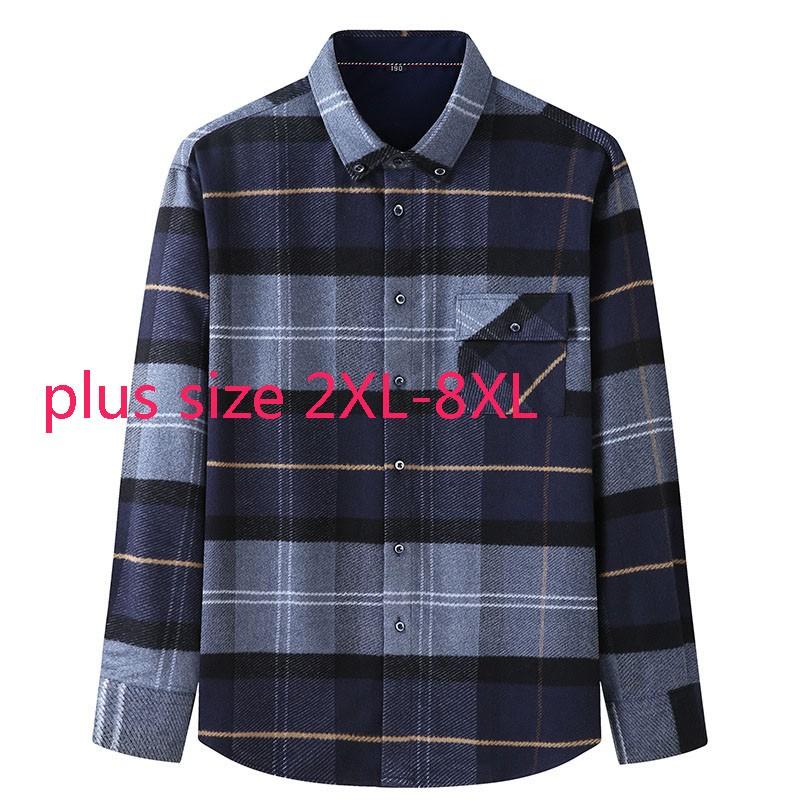 Men's Casual Shirts Arrival Fashion Super Large Autumn Winter Thick Men Oversized Plaid Long Sleeve Flannel Plus Size 2XL-7XL 8XL, White;black
Men's Casual Shirts Arrival Fashion Super Large Autumn Winter Thick Men Oversized Plaid Long Sleeve Flannel Plus Size 2XL-7XL 8XL, White;black