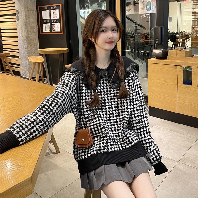 Women's Sweaters Plaid Sweet Knitted Plus Large Size Oversize Korean Style Fashion Pullovers For Autumn Clothing Ladies 2022 Top Kenn22
Women's Sweaters Plaid Sweet Knitted Plus Large Size Oversize Korean Style Fashion Pullovers For Autumn Clothing Ladies 2022 Top Kenn22