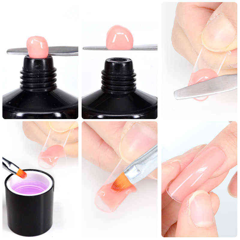 NXY Nail Gel 71068 45g Extension Brush Tool Clear Tips Thick Jelly Slip Poly 0328