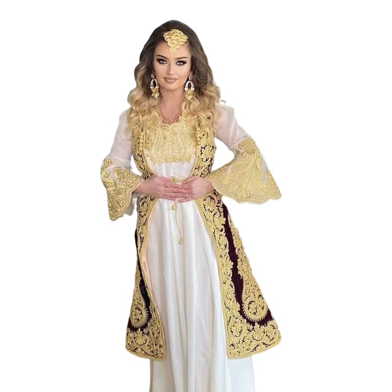 Modest Traditional Albanian Robes Black Evening Dresses Women Party Robe 2022 Lace Prom Dress vestido De Fiesta De Boda