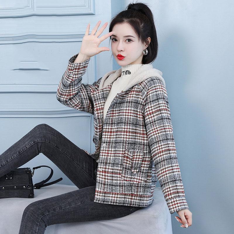 Women's Wool & Blends Lamb Hooded Coat 2022 Autumn Winter Short Lattice Plus Fleece Thicken Woolen Women Jacket Outerwear LadyWomen's, Photo color
Women's Wool & Blends Lamb Hooded Coat 2022 Autumn Winter Short Lattice Plus Fleece Thicken Woolen Women Jacket Outerwear LadyWomen's, Photo color