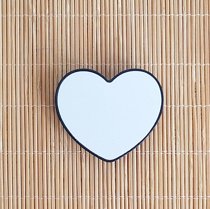 Universal Cell Phone Holder with Blank Aluminum Sublimation Insert for Customized grip Stand car Mount heart shape Holders BlackW7
