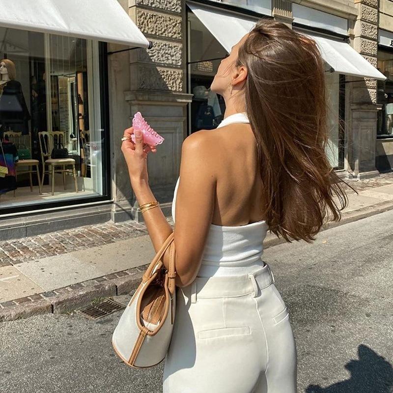Women's Tanks & Camis Women Streetwear Sleeveless Knit Vest Top Cropped White Halter Sexy Backless Tank TopsWomen's
Women's Tanks & Camis Women Streetwear Sleeveless Knit Vest Top Cropped White Halter Sexy Backless Tank TopsWomen's