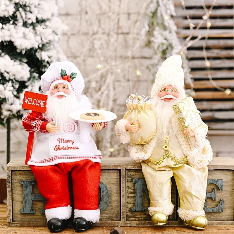 Santa Claus Doll Merry Christmas Decorations For Home Christmas Ornaments Xmas Navidad Gifts Happy New Year 2023