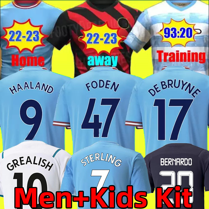22 23 Mancheste City HAALAND SOCCER JERSEYS GREALISH DE BRUYNE MANS CITIES MAHREZ FODEN STERLING BERNARDO 93 20 Anniversary 2022 football shirt kids kit Boys youth, 93:20 special
22 23 Mancheste City HAALAND SOCCER JERSEYS GREALISH DE BRUYNE MANS CITIES MAHREZ FODEN STERLING BERNARDO 93 20 Anniversary 2022 football shirt kids kit Boys youth, 93:20 special