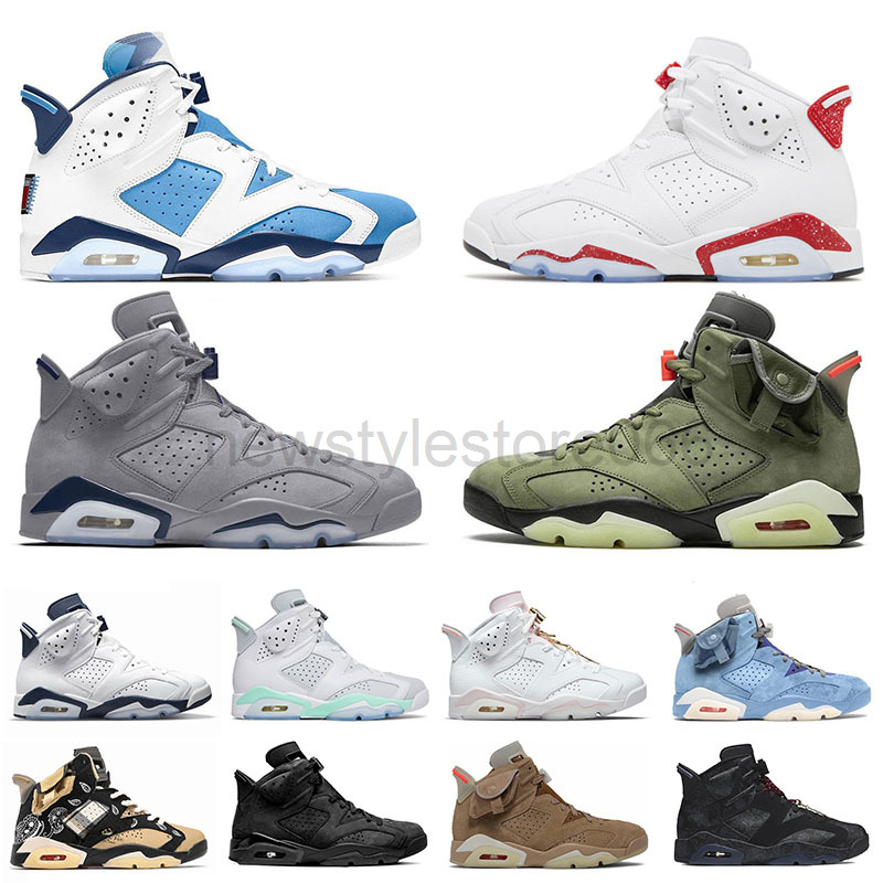 High Quality Jumpman 6 6s IV Men Women Basketball Shoes Retro Designer Georgetown Cactus Jack Gold Hoops Metallic Silver British Khaki Unc, 40-47 hommes
High Quality Jumpman 6 6s IV Men Women Basketball Shoes Retro Designer Georgetown Cactus Jack Gold Hoops Metallic Silver British Khaki Unc, 40-47 hommes