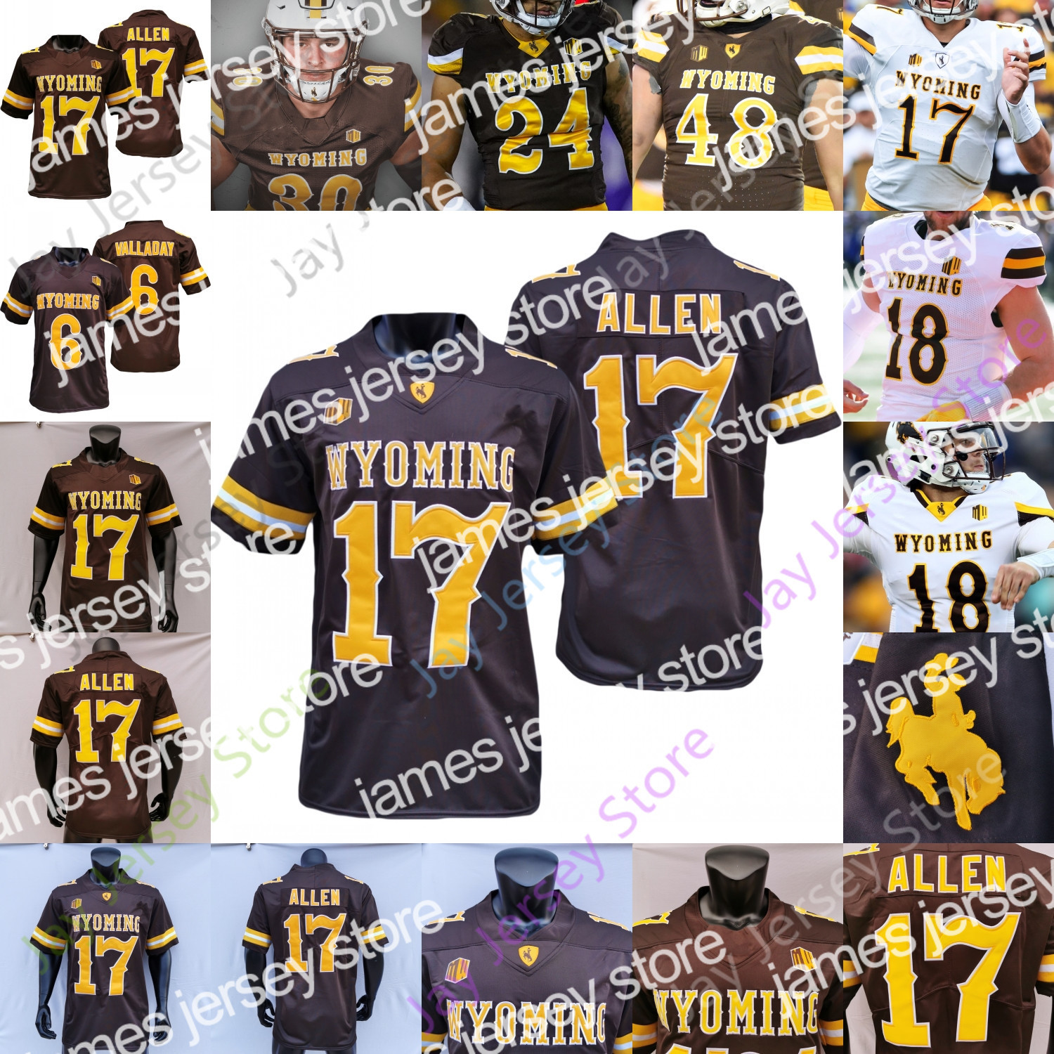 James Custom Wyoming Football Jersey NCAA College Josh Allen Xazavian Valladay Levi Williams Isaiah Neyor Bertagnole Charles Hicks Victor Jones, White ii
James Custom Wyoming Football Jersey NCAA College Josh Allen Xazavian Valladay Levi Williams Isaiah Neyor Bertagnole Charles Hicks Victor Jones, White ii