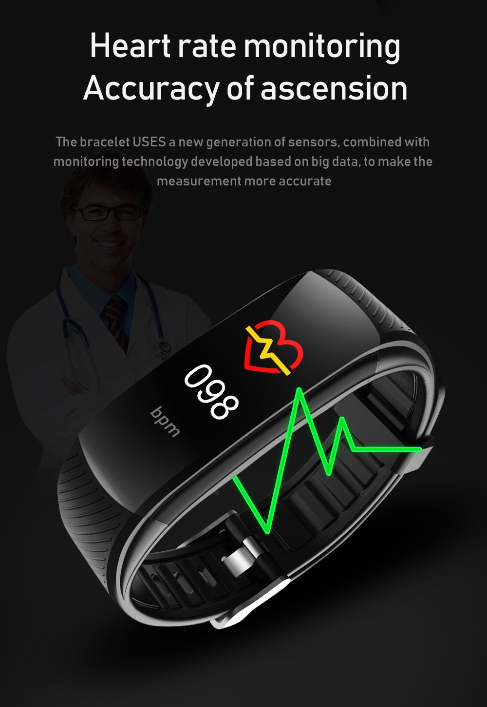 C5S Smart Wrist Watch Band Smart Wristbands Sports Ip67 Waterproof Fitness Bracelet Oxygen Heart Rate Monitor Blood Pressure for IOS Android New