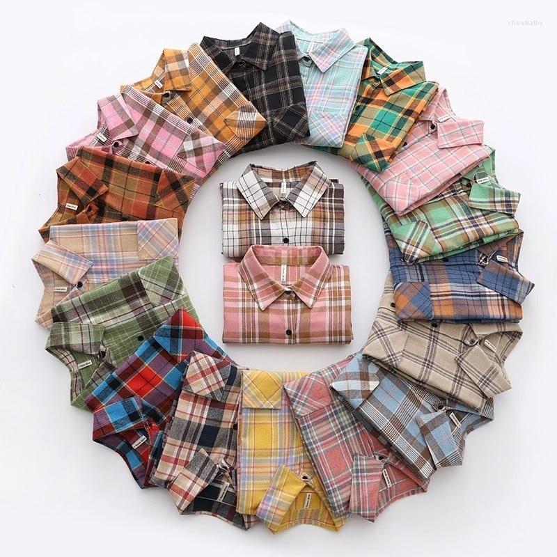Women' Blouses & Shirts Korean Style Checkered Shirt Autumn Plaid Turn-down Collar Top And Long Sleeve Female Vintage Femme BlusasWomen' C, 12
Women' Blouses & Shirts Korean Style Checkered Shirt Autumn Plaid Turn-down Collar Top And Long Sleeve Female Vintage Femme BlusasWomen' C, 12