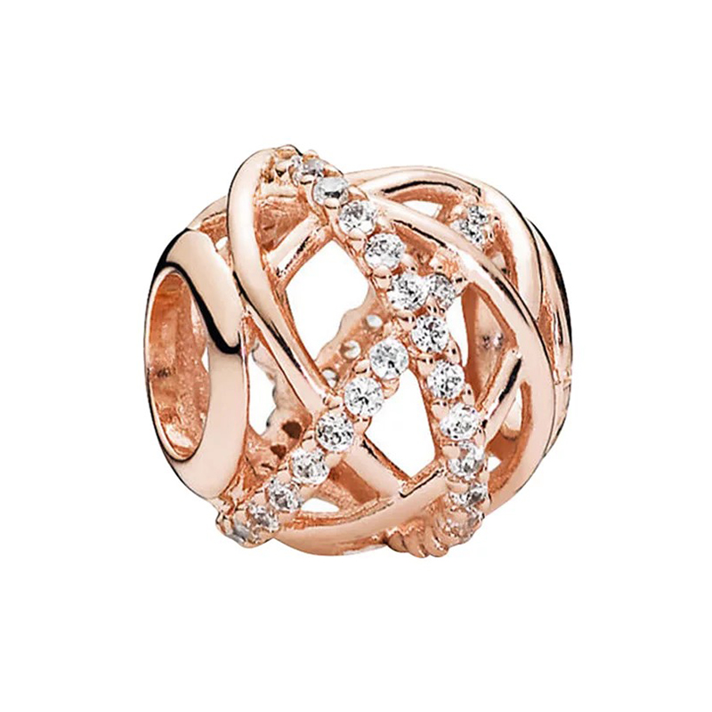 New Popular 925 Sterling Silver Rose Gold Ladybug Rainbow Unicorn Robot Big Hole Beads For S925 Snake Charm Bracelet Diy Womens Fashion Accessories