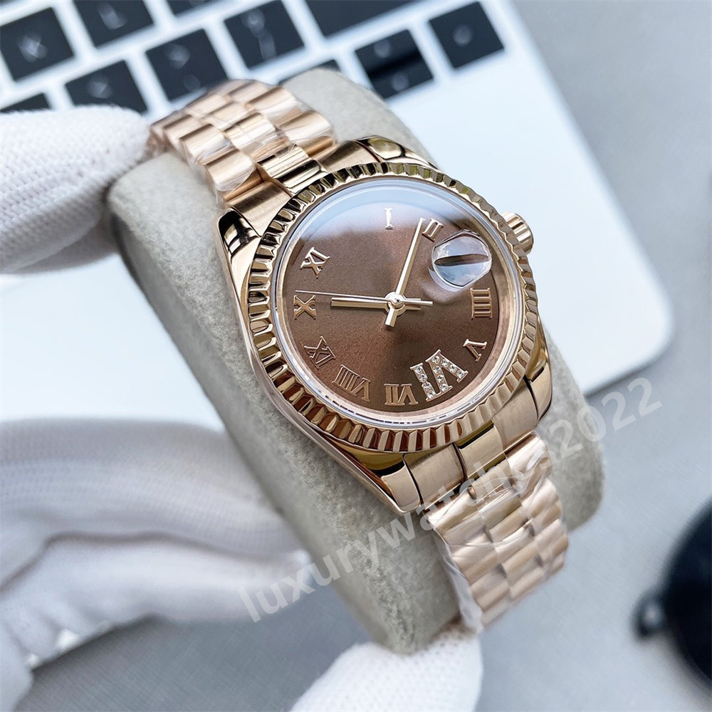 mulity styles Ladies watch 28mm brown dial 2813 movement fashion rose gold sapphire mechanical automatic Stainless steel strap bracelet GW&factory Wristwatch, Add waterproof service
mulity styles Ladies watch 28mm brown dial 2813 movement fashion rose gold sapphire mechanical automatic Stainless steel strap bracelet GW&factory Wristwatch, Add waterproof service