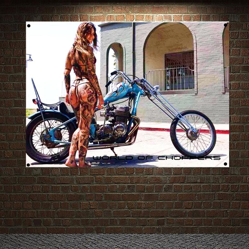 Paintings Sexy Girl Nude Art Posters Wall Chart Moto Lady With Tattoos Banner Flag Hanging Motorcycle Poster Vintage Interior Decor
Paintings Sexy Girl Nude Art Posters Wall Chart Moto Lady With Tattoos Banner Flag Hanging Motorcycle Poster Vintage Interior Decor
