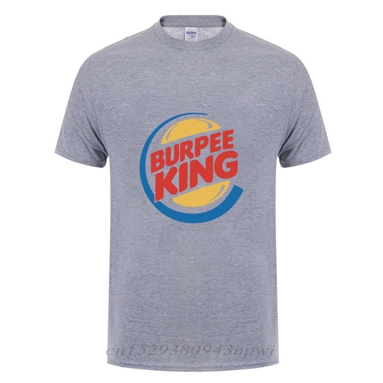 Burpee King T-shirt Funny Birthday Gift For Boyfriend Husband Dad Men Summer Short Sleeve Cotton Crossfit Workout T Shirts 220411