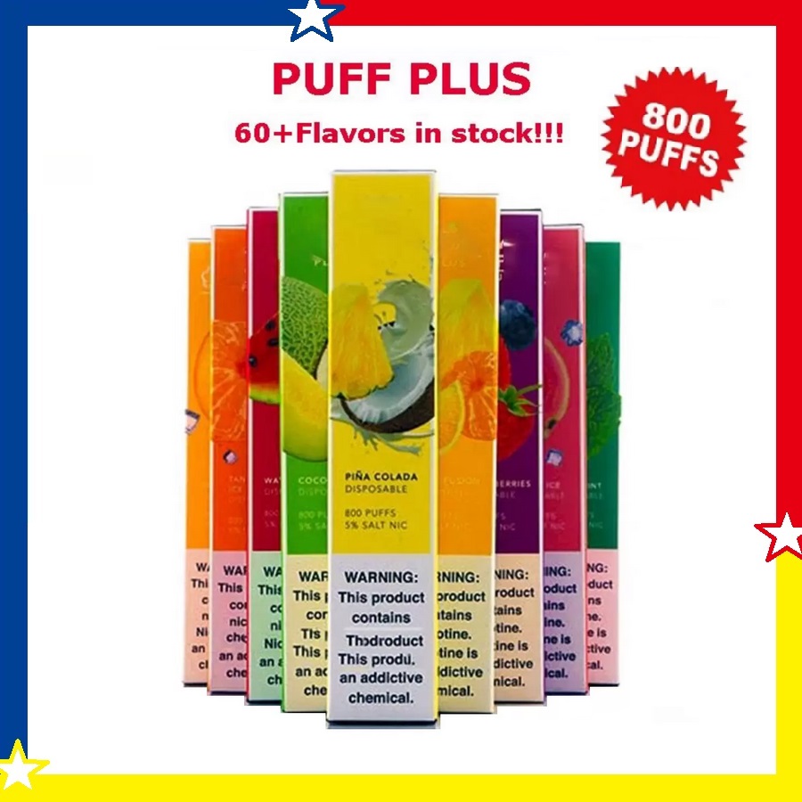 5% PUFF PLUS Disposable Vape 800 Puffs Electronic Cigarette Prefilled 3.2ml 550mAh Battery 60 Flavors High Quality Vapor Puff Wholesale
5% PUFF PLUS Disposable Vape 800 Puffs Electronic Cigarette Prefilled 3.2ml 550mAh Battery 60 Flavors High Quality Vapor Puff Wholesale