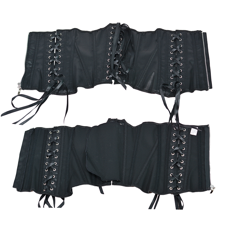 Women Satin Underbust Zipper Corset Fashion Drawstring Criss Cross Lacing Hollow-out Gothic Plus Size Back Zip Clubwear Streetwear Body Shaper Girdles