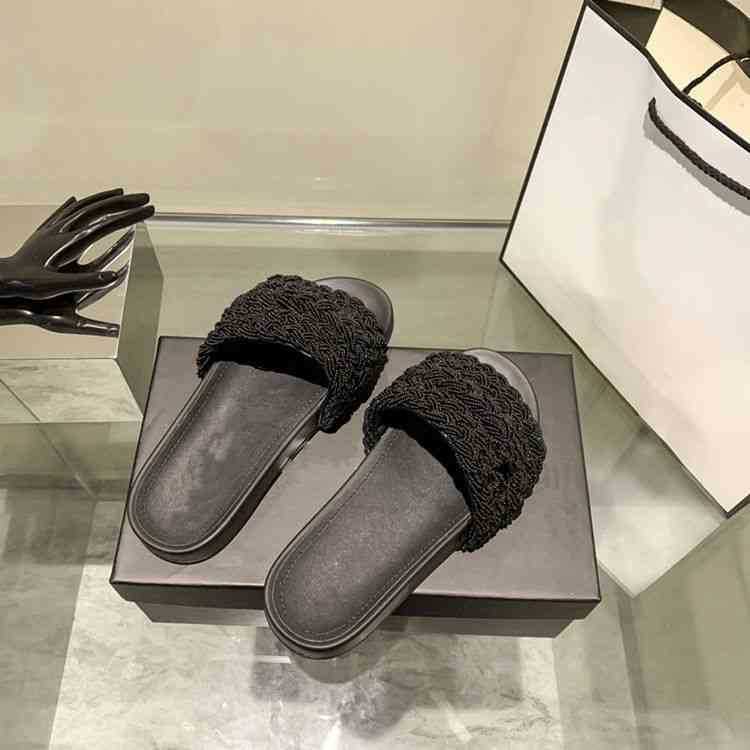 Female Slippers Summer Brand Luxury Flat Sandal Sladies Designer for Woman Channel Slides Shoes, Black
Female Slippers Summer Brand Luxury Flat Sandal Sladies Designer for Woman Channel Slides Shoes, Black