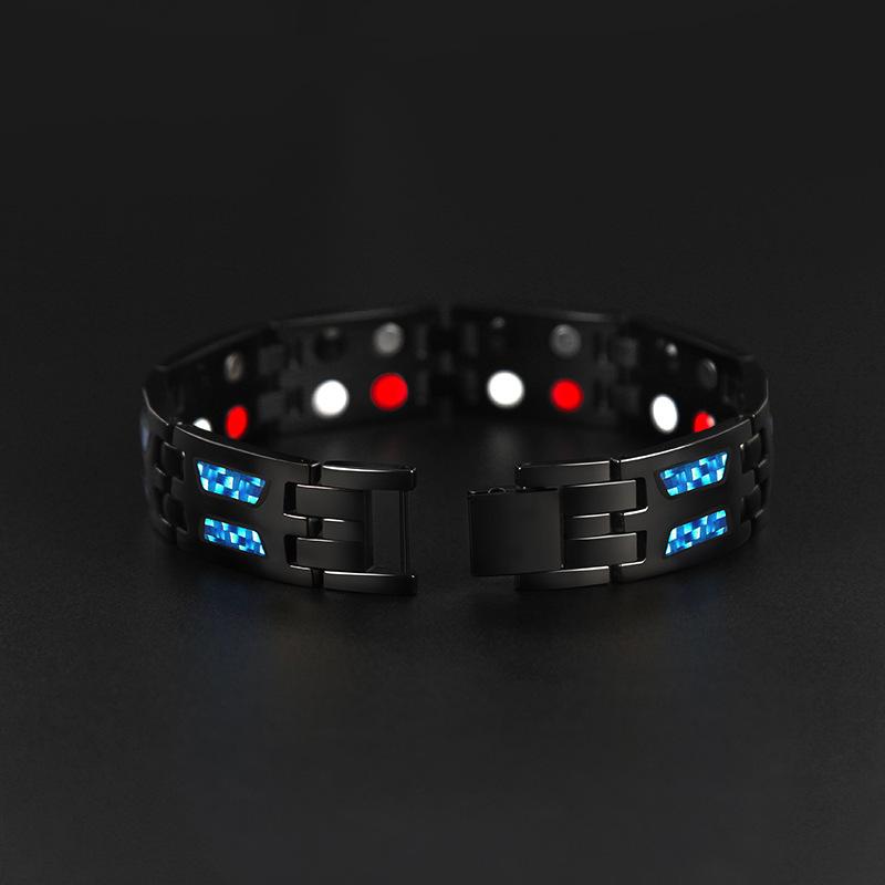 New Carbon Fiber Wide Version Magnet Men's Bracelet Steel Stainless Design Sense of Minority
New Carbon Fiber Wide Version Magnet Men's Bracelet Steel Stainless Design Sense of Minority