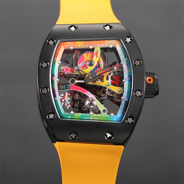 68-01 Montre DE Luxe mens watches 51x43x15mm Tourbillon movement Carbon fiber case luxury watch Wristwatches, As picture
68-01 Montre DE Luxe mens watches 51x43x15mm Tourbillon movement Carbon fiber case luxury watch Wristwatches, As picture