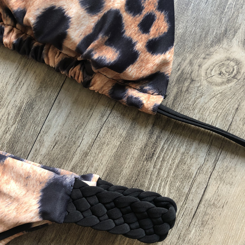 Sexy Leopard Bikinis Micro Bikini Set Push Up Thong Biquini High Cut Swimwear Women Mini Swimsuit Female Bathing Suit 220611