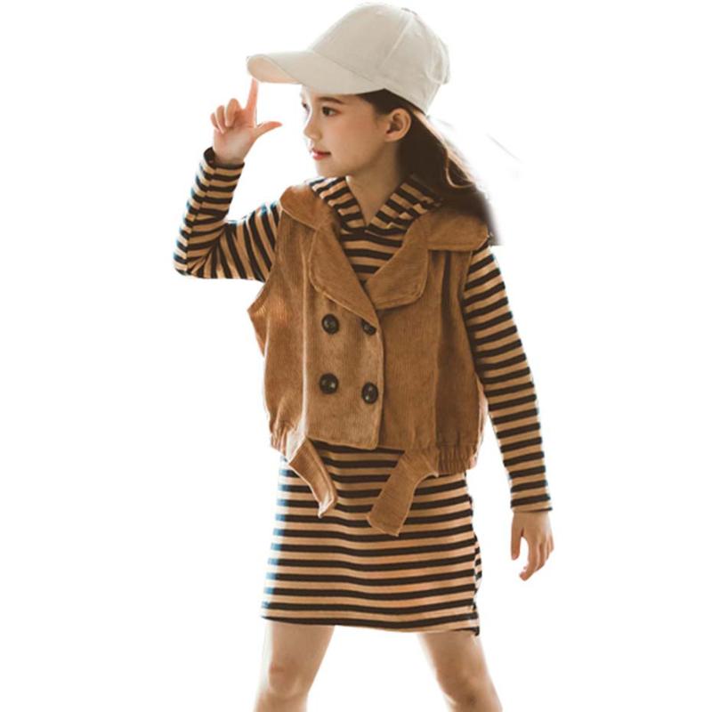 Clothing Sets Girls Clothes Corduroy Vest Hoodies Dress 2PCS Suit For Striped Kids Fashion Spring 6 8 10 12Clothing, As picture
Clothing Sets Girls Clothes Corduroy Vest Hoodies Dress 2PCS Suit For Striped Kids Fashion Spring 6 8 10 12Clothing, As picture