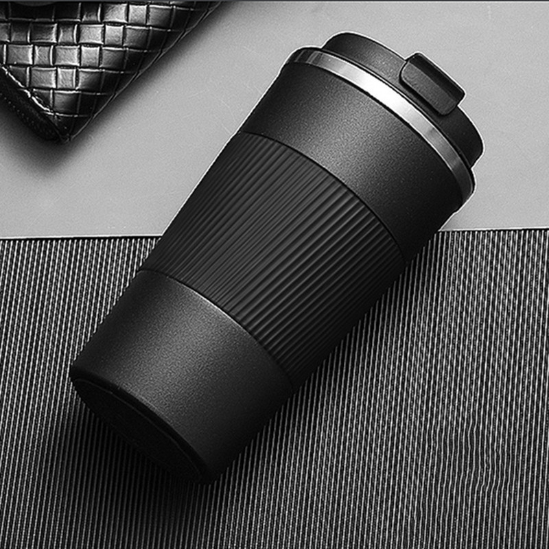 380ml 510ml Double Stainless Steel Coffee Thermos Mug with Non slip Case Car Vacuum Flask Travel Insulated Bottle 220615gx