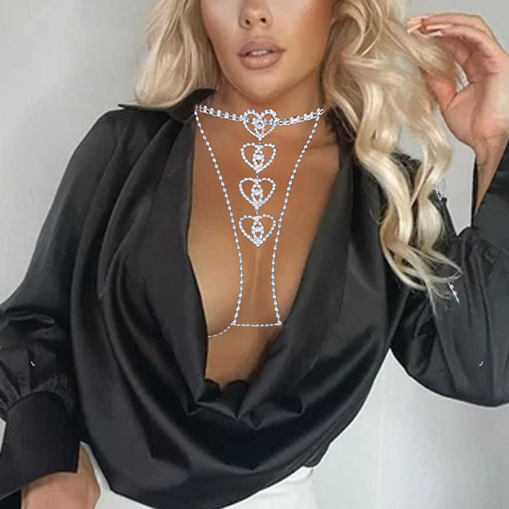 Charming Rhinestone heart-shaped chest chain sexy dollar thong chain women's Bikini Body chain 05 
Charming Rhinestone heart-shaped chest chain sexy dollar thong chain women's Bikini Body chain 05