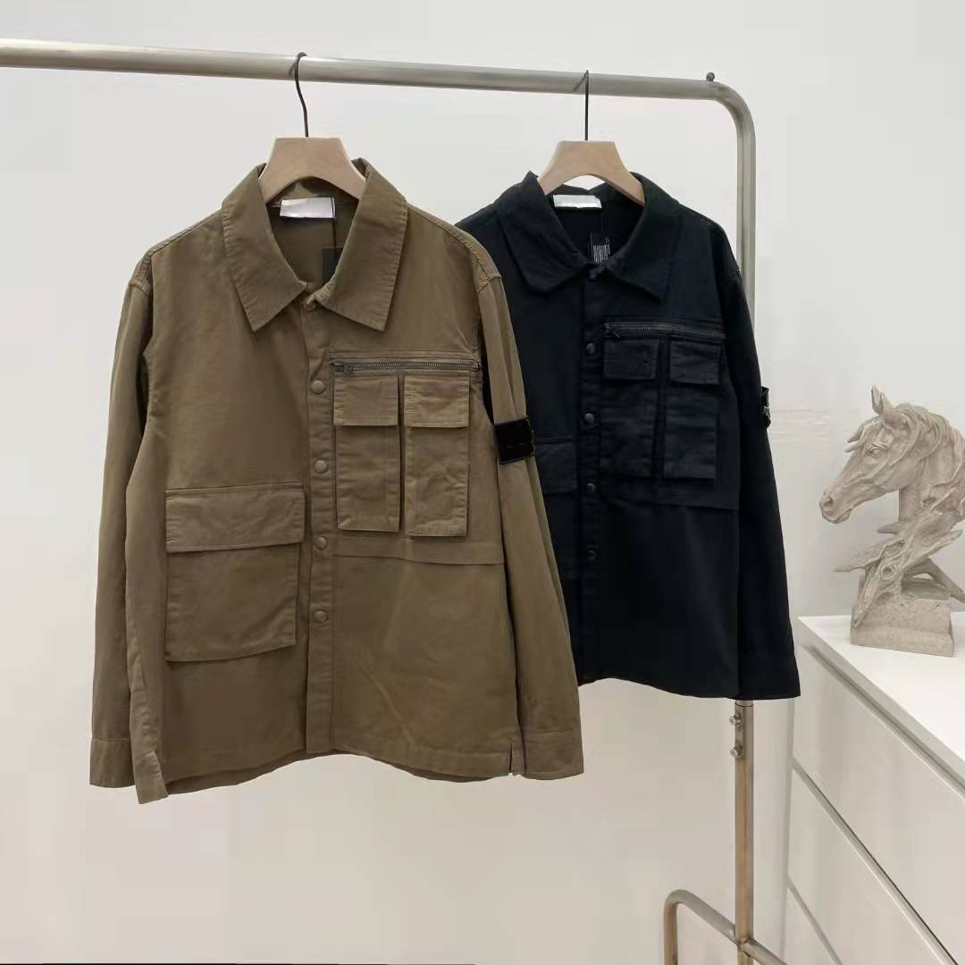 Mens Jackets Jumper Designer Patched Pockets Chore Coat Topstoney PA Jean Jacket Windbreaker Embroidered Armbands Spring Autumn High Version, Khaki
Mens Jackets Jumper Designer Patched Pockets Chore Coat Topstoney PA Jean Jacket Windbreaker Embroidered Armbands Spring Autumn High Version, Khaki