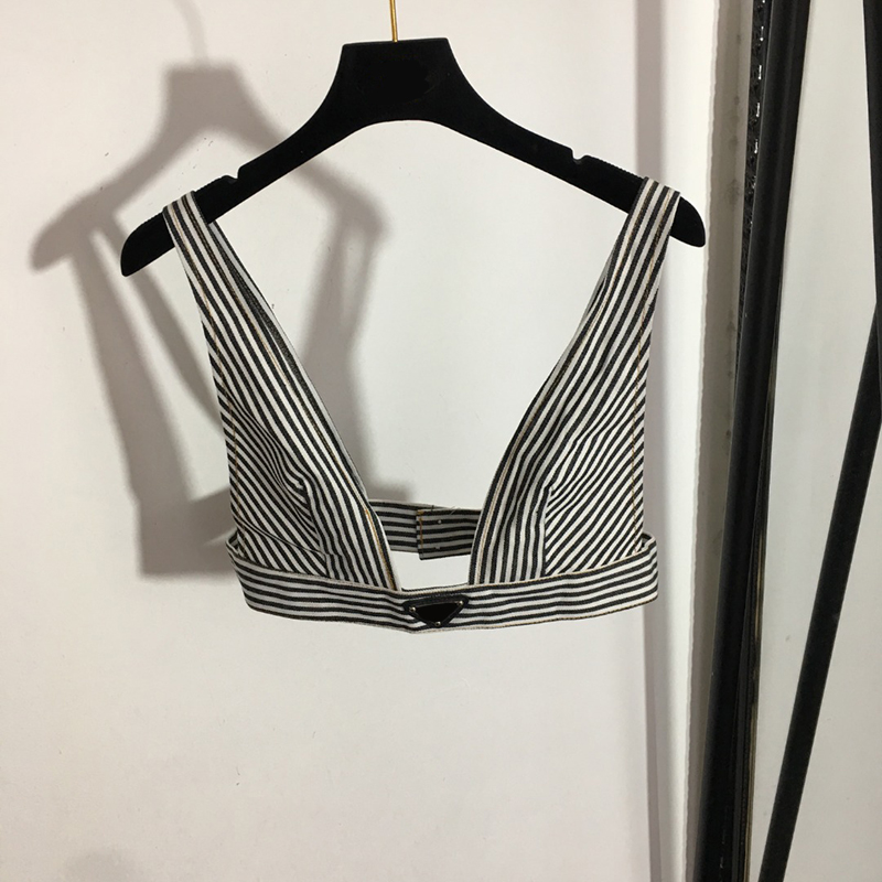 Fashion Stripe Vests Tanks Designer Bras Camis Summer Sexy Sling Vest Outdoor Street Style Female Tops Shirts, As pic
Fashion Stripe Vests Tanks Designer Bras Camis Summer Sexy Sling Vest Outdoor Street Style Female Tops Shirts, As pic