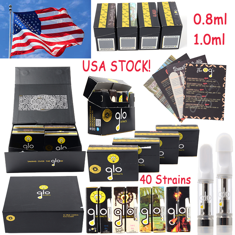 USA Stock GLO 510 Thread Atomizer Empty Vape Cartridge Packaging Cartridges E Cigarettes Carts 0.8ML 1ML Thick Oil Dab Pen Vaporizer 40 Strains
USA Stock GLO 510 Thread Atomizer Empty Vape Cartridge Packaging Cartridges E Cigarettes Carts 0.8ML 1ML Thick Oil Dab Pen Vaporizer 40 Strains