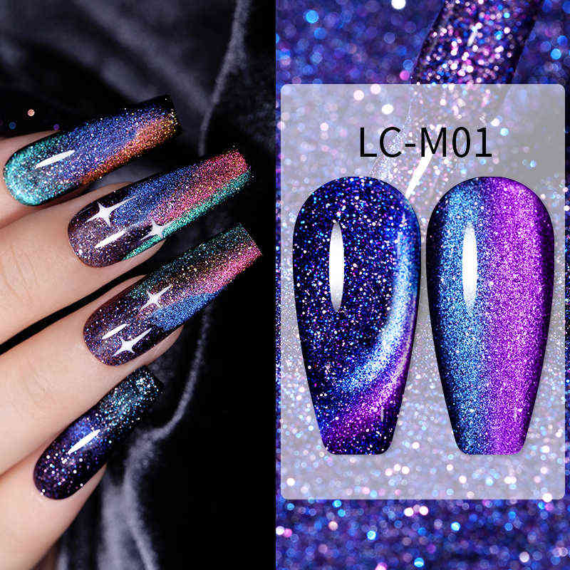 Nail Gel Toy Lilycute 7ml Flowing Cat Magnetic Polish Semi Permanent Glitter Soak Off Uv Art Varnish 0328