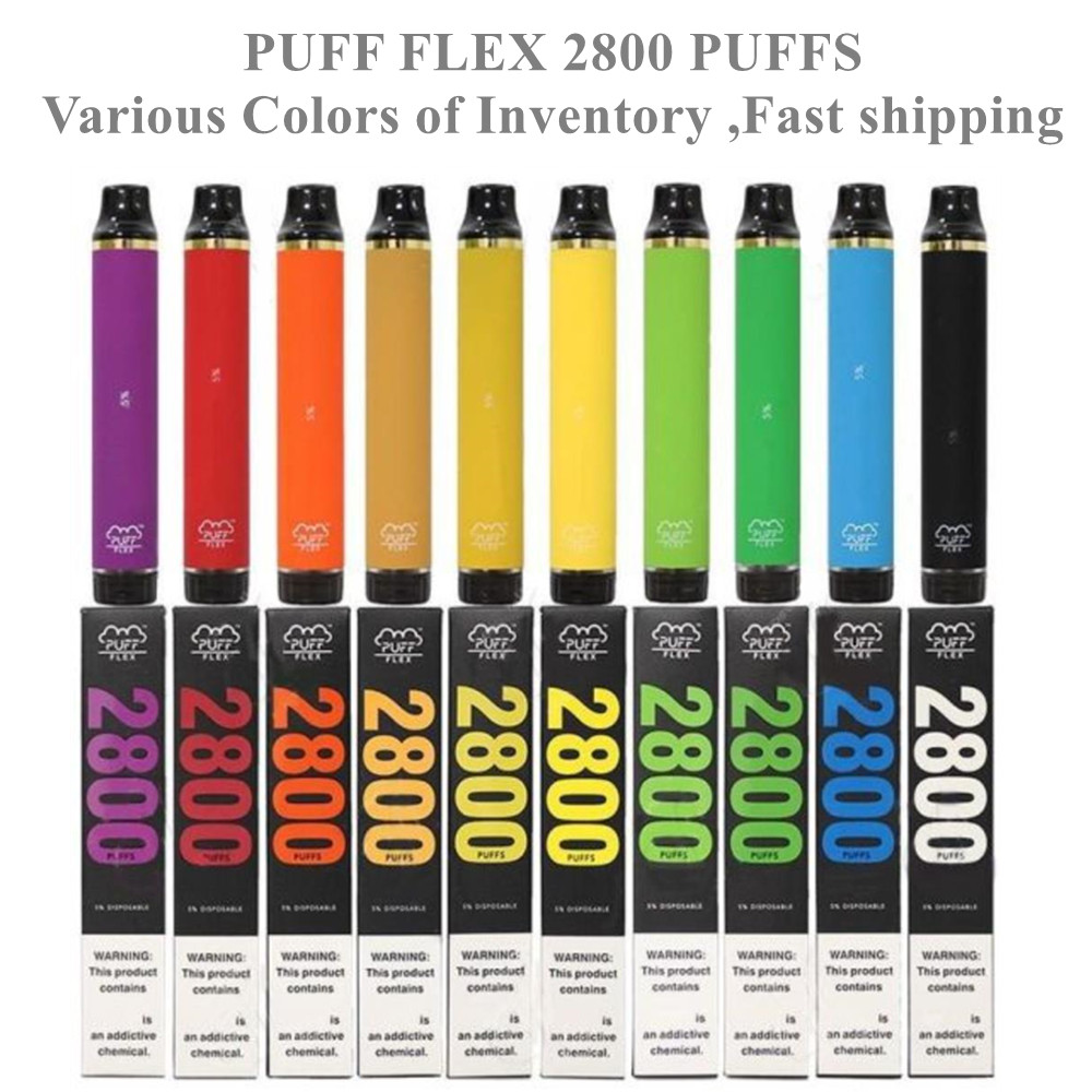 Puff Flex 2800 puffs Hits disposable Vape pods device kits e cigarette 850mah battery pre-filled 8ml vaporizer 20 colors in stock
Puff Flex 2800 puffs Hits disposable Vape pods device kits e cigarette 850mah battery pre-filled 8ml vaporizer 20 colors in stock
