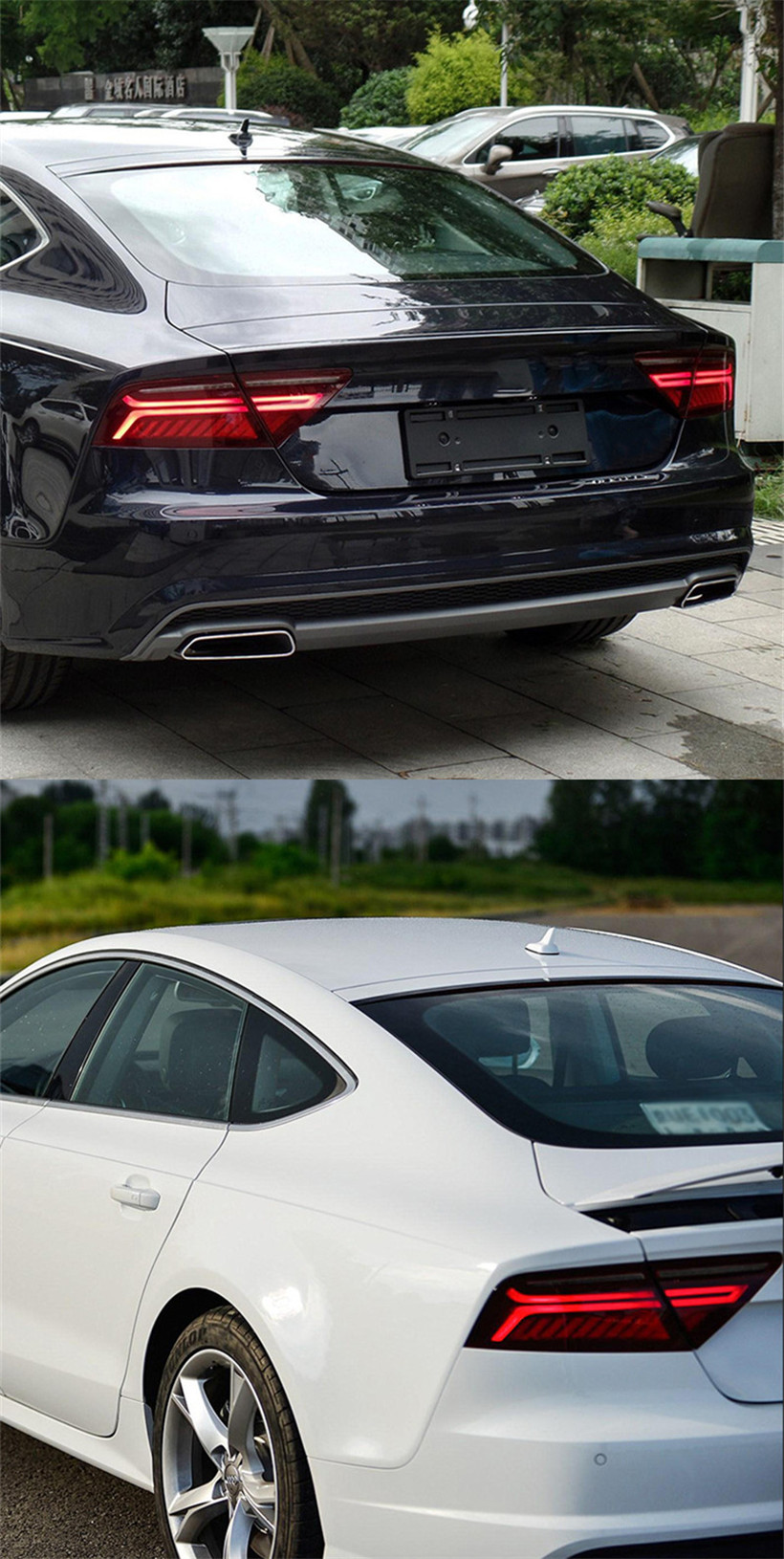 LED Taillights Assembly For Audi A7 LED Tail Light 2011-18 RS7 Rear Fog Brake Turn Signal Reversing Lights Automotive Accessories