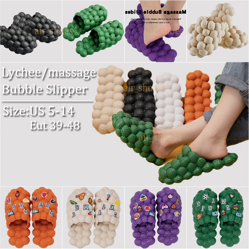 Designer Funny Lychee Bubble Slipper Women Sandals Jelly Rubber Sandal Mini Double G Slippers Flip Flops Platform Slides Adjustable Buckle Candy Summer Sandal, 2 black 5-14
Designer Funny Lychee Bubble Slipper Women Sandals Jelly Rubber Sandal Mini Double G Slippers Flip Flops Platform Slides Adjustable Buckle Candy Summer Sandal, 2 black 5-14