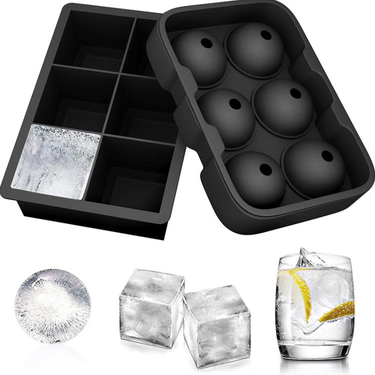 Kitchen Tools Big Cube Coolers Tray Mold Box Food Grade Silicone Maker Moulds Large Square Ice Diy Bar Pub-Kitchen Accessories Gadgets Sn4534 0906