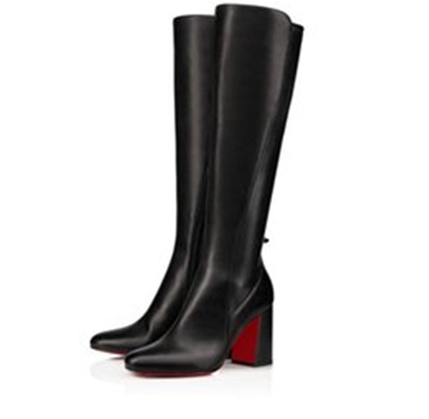 Elegant Winter Brands Women Red Bottoms Boots Kronobotte Knee Boots Chunky Heels Black Calf Leather Lady Sexy Booties Party Wedding EU35-43
Elegant Winter Brands Women Red Bottoms Boots Kronobotte Knee Boots Chunky Heels Black Calf Leather Lady Sexy Booties Party Wedding EU35-43