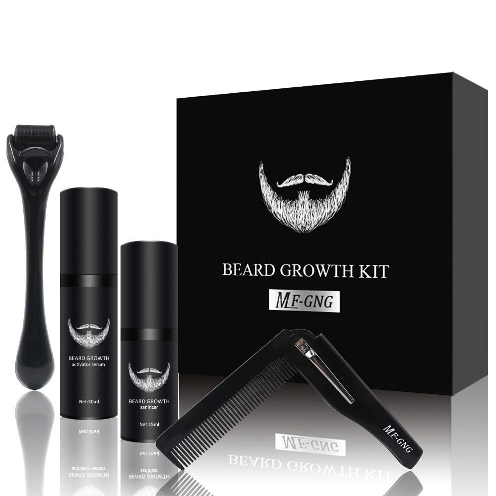 4 Pcs/set Men Beard Growth Kit Hair Growth Enhancer Thicker Oil Nourishing Leave-in Conditioner Beard Grow Set with Comb RollerN
4 Pcs/set Men Beard Growth Kit Hair Growth Enhancer Thicker Oil Nourishing Leave-in Conditioner Beard Grow Set with Comb RollerN